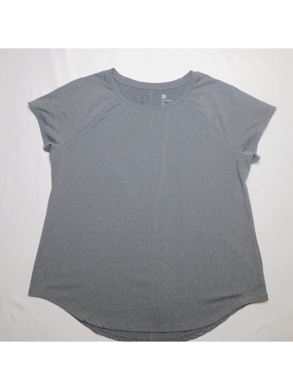 All In Motion Women’s Plus Size XXL Gray Space Dye Short Sleeve Athletic T-Shirt